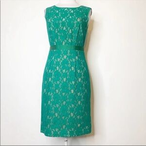 BCBG Max Azria Emerald Alice Lace Sheath Dress Size 8